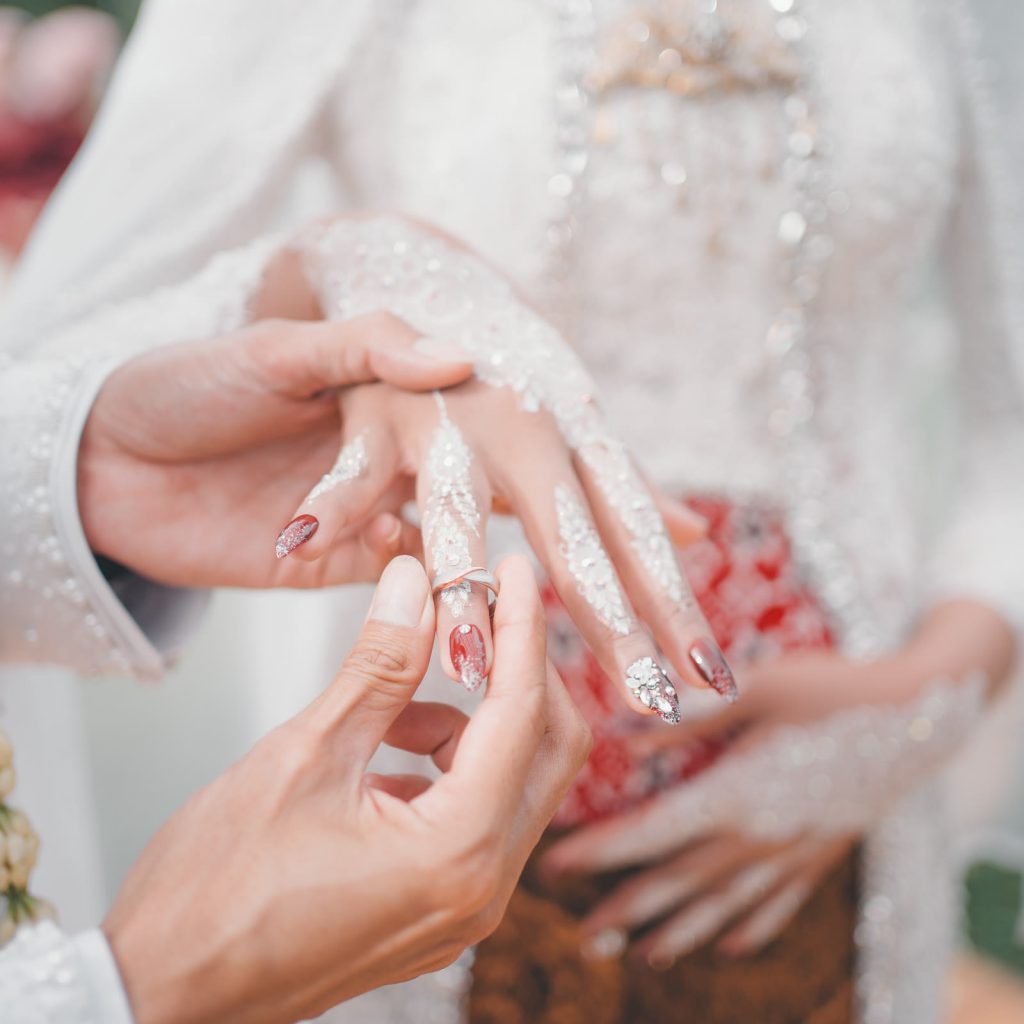 Detail of rings and henna — Wedding, Rina & Munir